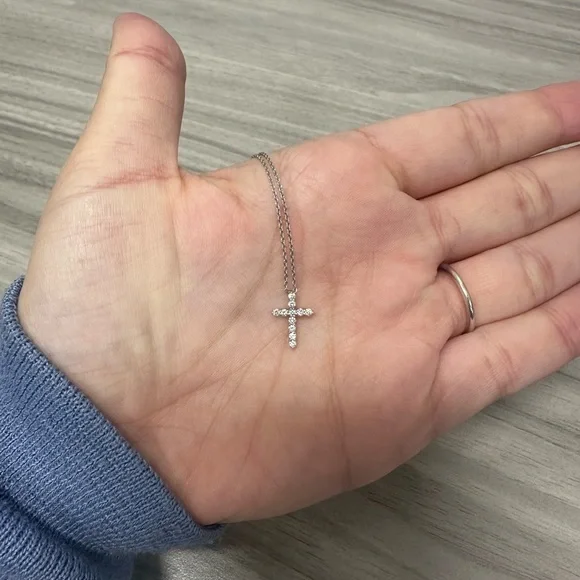 Daryl Ann Denner 14K White Gold Erica Woolston Cross Necklace - Picture 2 of 7